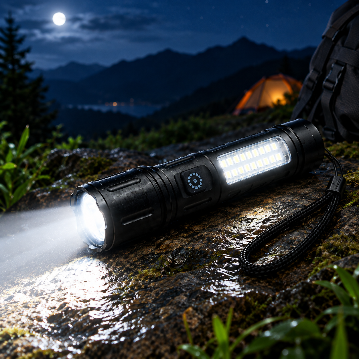 Zoomable LED Flashlight with USB Charger - Image 5