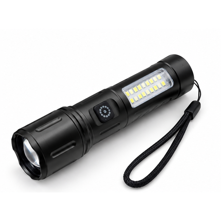 Zoomable LED Flashlight with USB Charger - Image 2