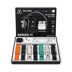 Maxxim Max 6000 Series 11 , 10-in-1 Smart Watch with Earbuds