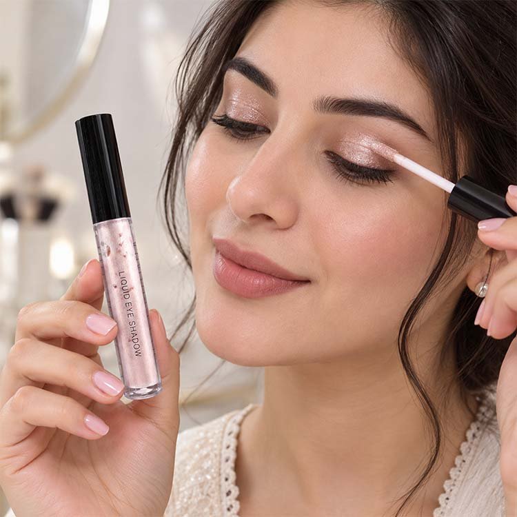 Pink Shimmer Liquid Eye Shadow - Image 2