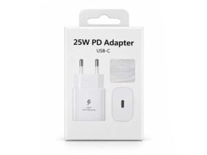 25W PD USB-C Power Adapter – White Fast Charging Wall Charger