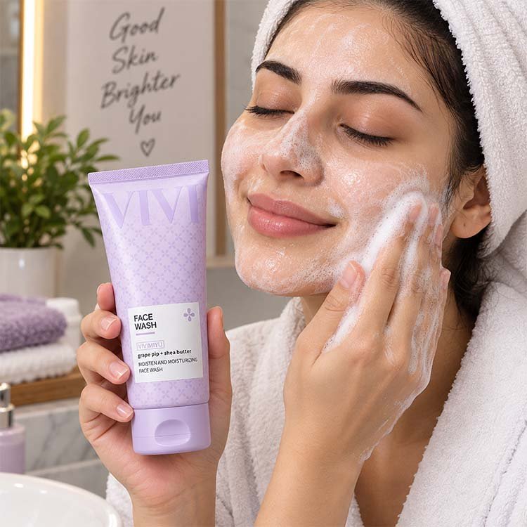 VIVIMYU Grape Pit & Shea Butter Moisturizing Face Wash - Image 3