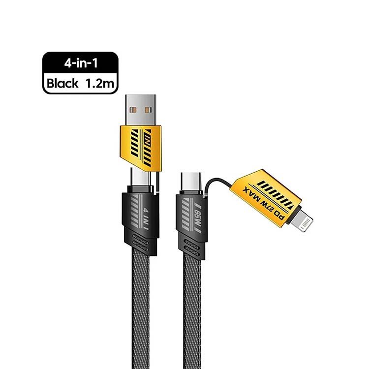 4-in-1 Fast Charging Data Cable – Braided Multi-Connector Cable - Image 3