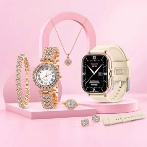 A58 Plus 2.02-Inch Smart Watch with Jewelry Gift Set for Women