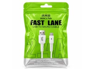 AMB Walk’n Talk Fast Lane USB to Micro USB Cable 2.4A