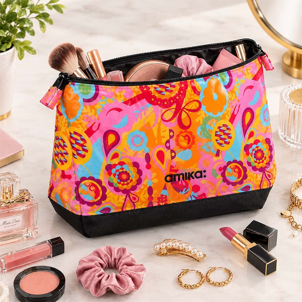 Large Amika Colorful Cosmetic & Storage Bag - Image 4