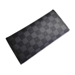 Luxury Black Checkered Long Wallet