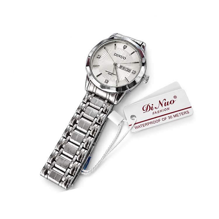 Dinuo Women's Silver Fashion Watch – 30M Water Resistant - Image 2
