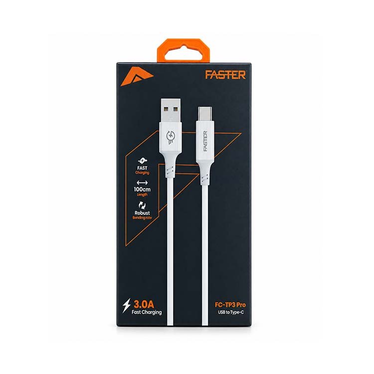 FASTER FC-TP3 Pro Type-C Fast Charging Data Cable – 3.0A