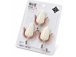 3-Piece Avocado Design Adhesive Wall Hooks – 2kg