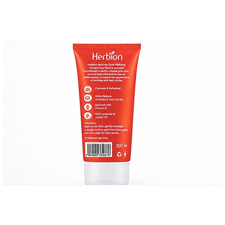 Herbion Naturals Tone Vitalizing Orange Face Wash - Image 2