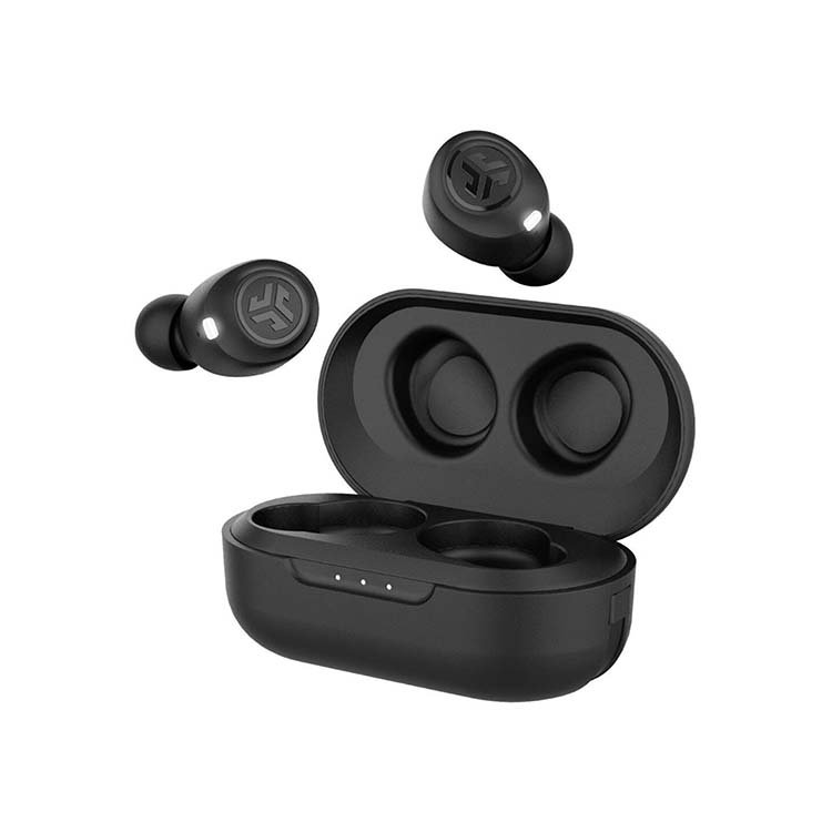 JLab True Wireless Bluetooth Earbuds with Charging Case – Black