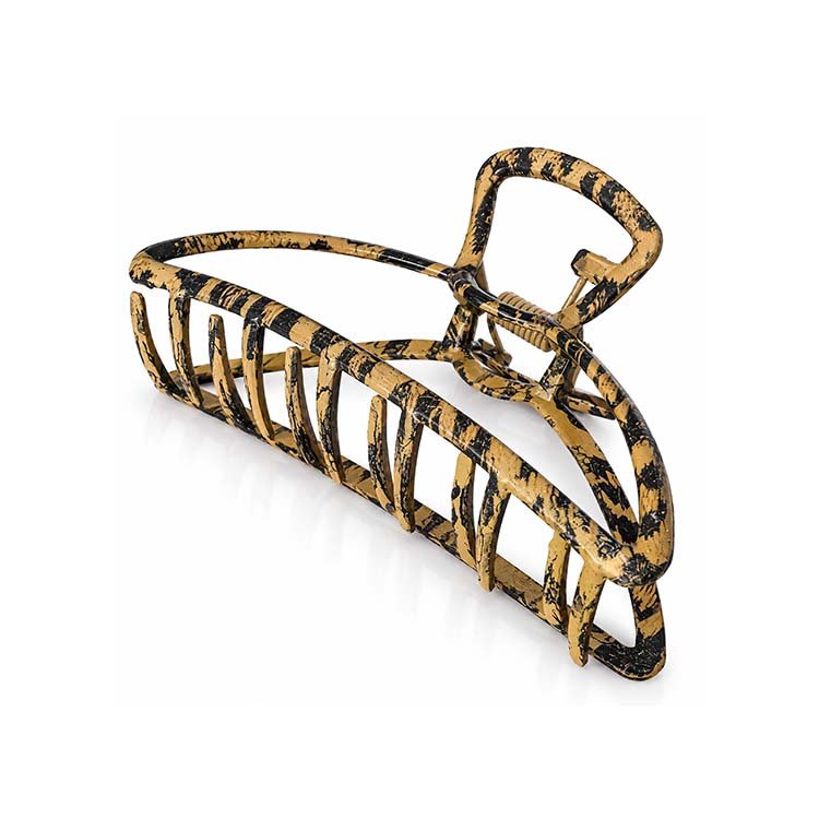 3-Piece Metal Hair Claw Clip Set – Gold Pearl, Silver Black Beige - Image 4