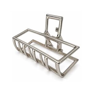 Silver Rectangular Metal Hair Claw Clip