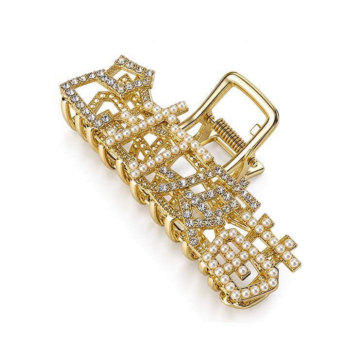 3-Piece Luxury Rhinestone & Pearl Hair Claw Clip Set - Image 4