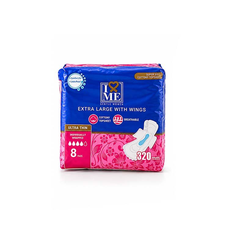 I Love Me Extra Large Ultra Thin Sanitary Pads with Wings – 8 Pads - Image 2