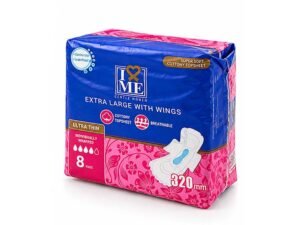 I Love Me Extra Large Ultra Thin Sanitary Pads with Wings – 8 Pads