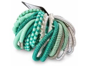 Pony Multicolor Fabric Hair Ties & Elastic Bands Set - 24Pcs