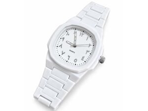 White Quartz Women's Fashion Watch – Arabic Numeral Dial & Bracelet