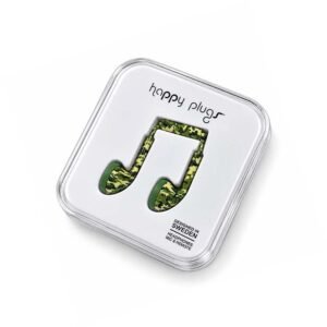 Happy Plugs Wired Earphones – Green Camouflage