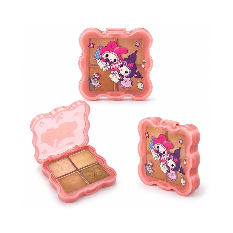 Pink Character 4-Color Eyeshadow Palette with Mirror