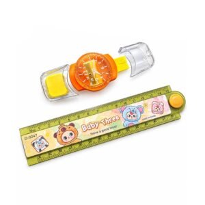 Baby Cartoon Ruler and Clock Sharpener and Eraser Set for Kids