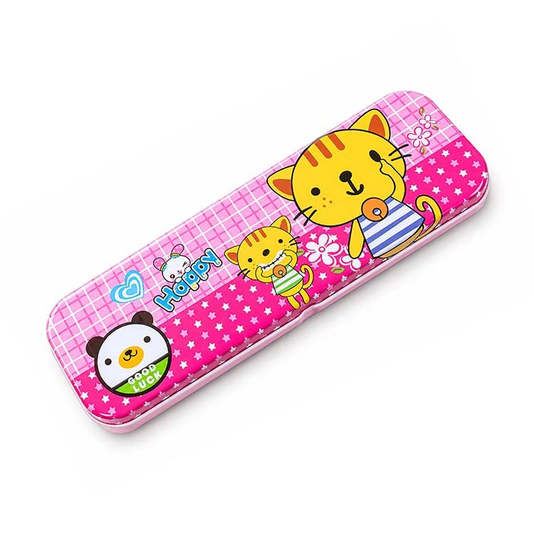 Cute Pink Cartoon Empty Geometry Box for Kids