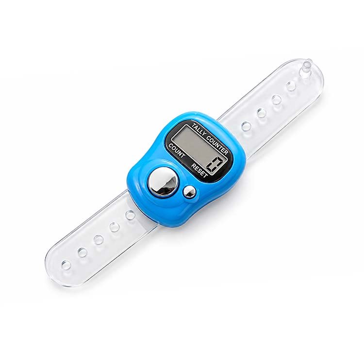 Pack of 2 Digital Finger Tally Counters with Wrist Straps - Image 2