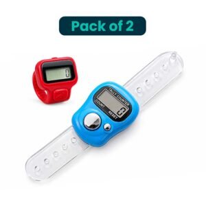 Pack of 2 Digital Finger Tally Counters with Wrist Straps