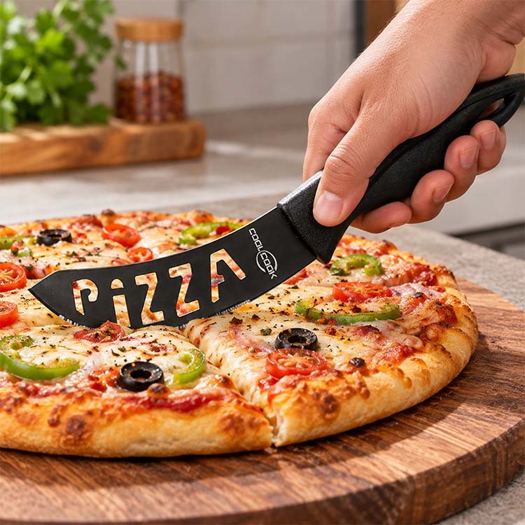 Black Pizza Cutting Knife - Image 3