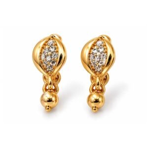 Gold Tone Crystal Drop Earrings