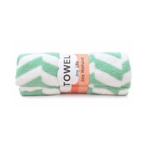 Green & White Soft Hand Towel