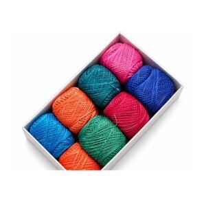 8-Piece Multicolor Craft Thread Balls Set